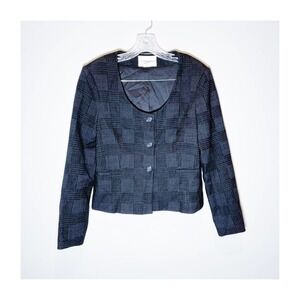 Club Monaco Polished topper Plaid Embroidered Size 6